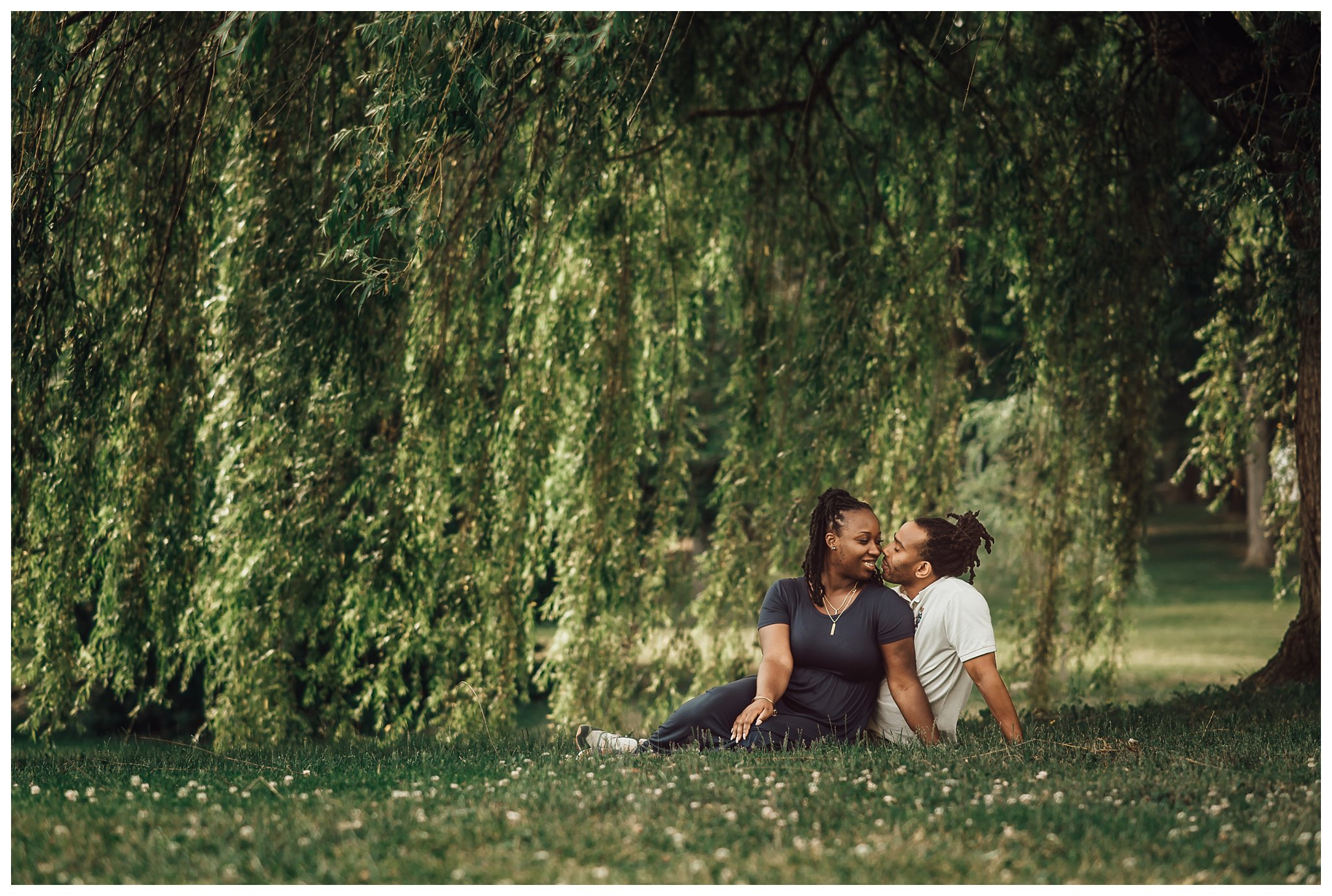 Darcia and Tyler enjoyed the beauty of during their engagement session at Onondaga Park